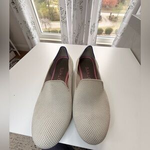 Rothy's Cream Textured Slip-On Loafers